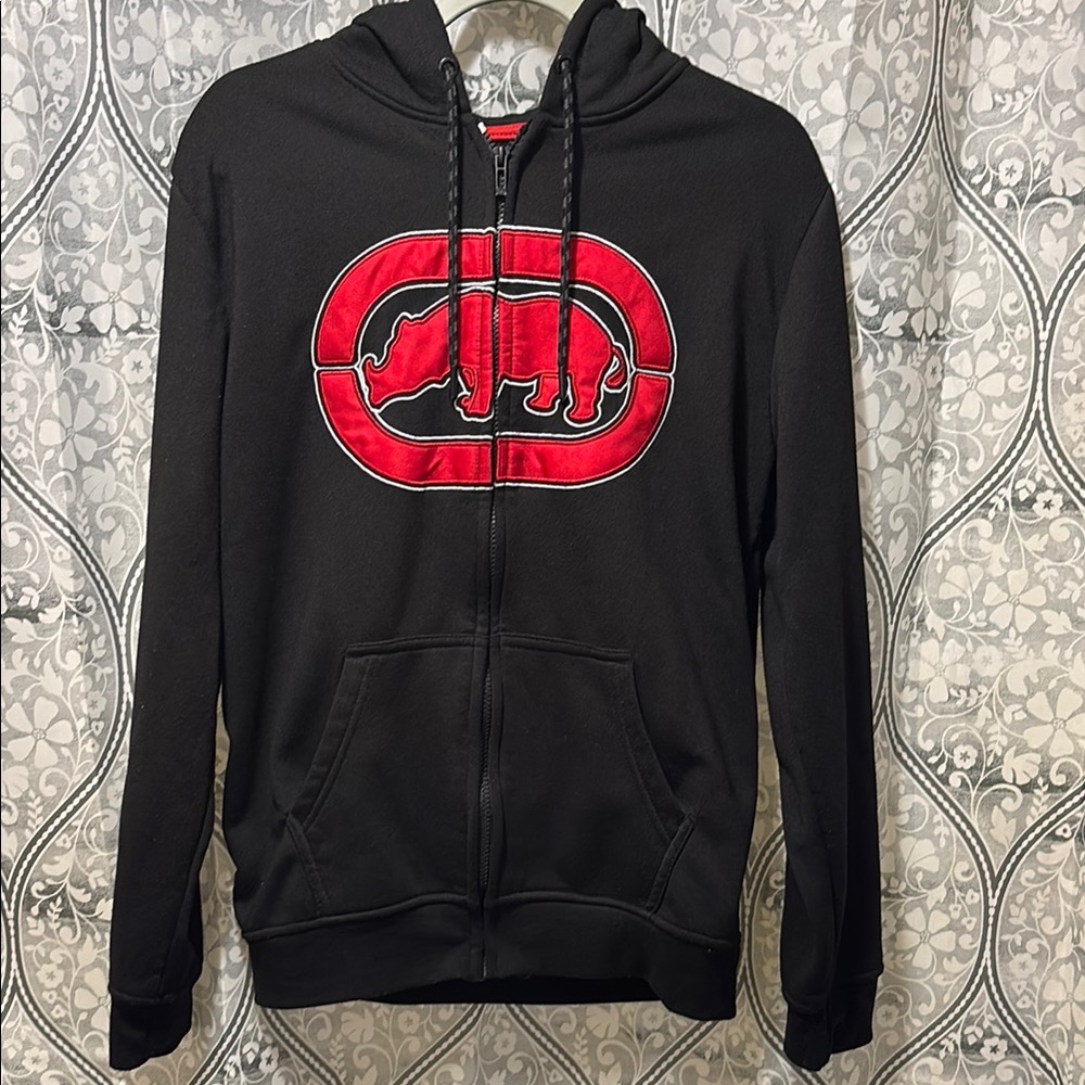 Ecko Unlimited Black and Red Lightweight Shirt Jacket